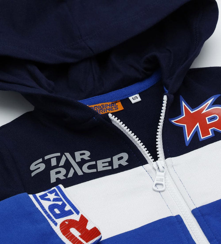 STAR RACER 100% COTTON ZIPPER HOODIE - Little Betty