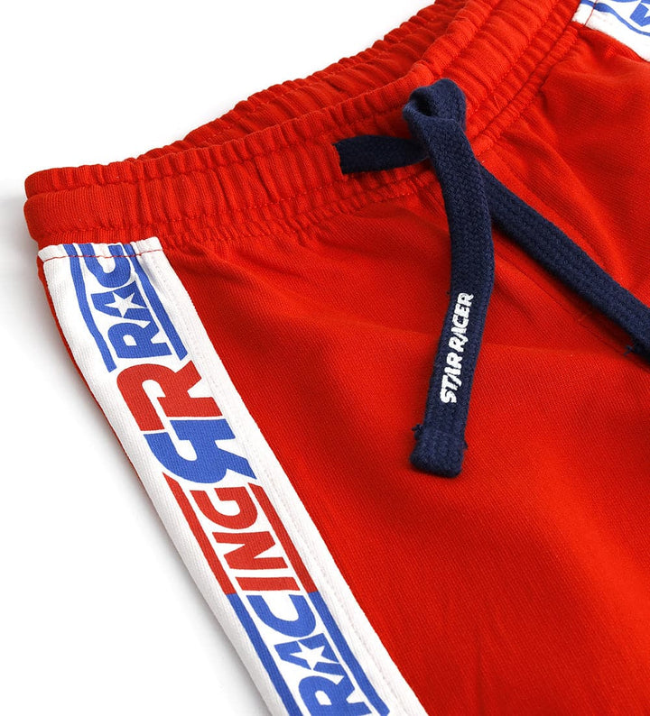 STAR RACER RED 100% COTTON SWEATPANTS - Little Betty