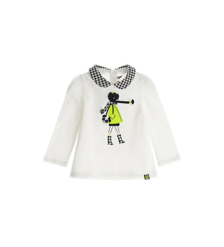 T-shirt with embroidery and print - Little Betty