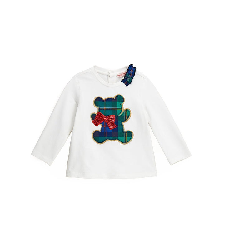 T-shirt with print, embroidery and sequins - Little Betty